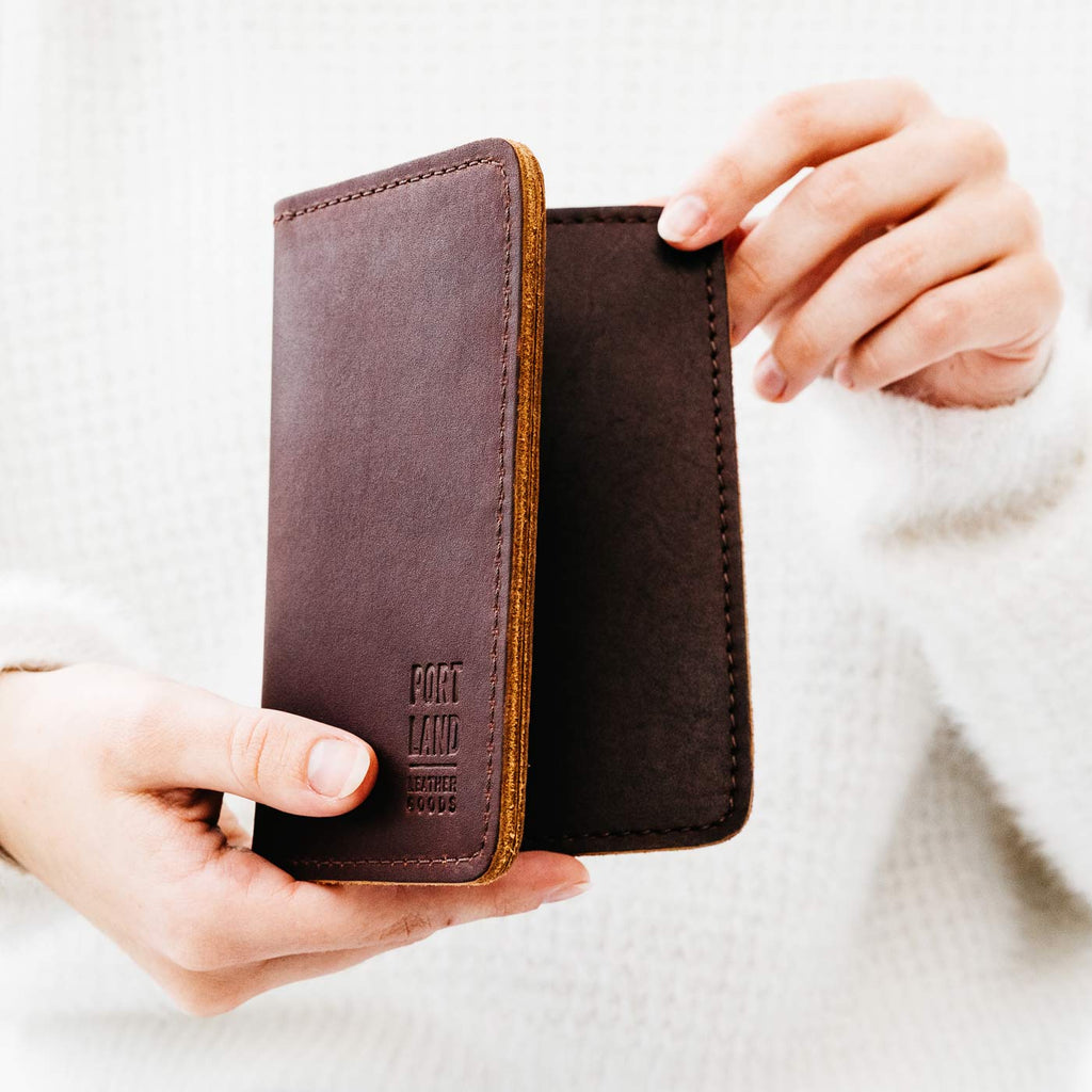 'Almost Perfect' Leather Modern Passport Holder - Famous | Online Store