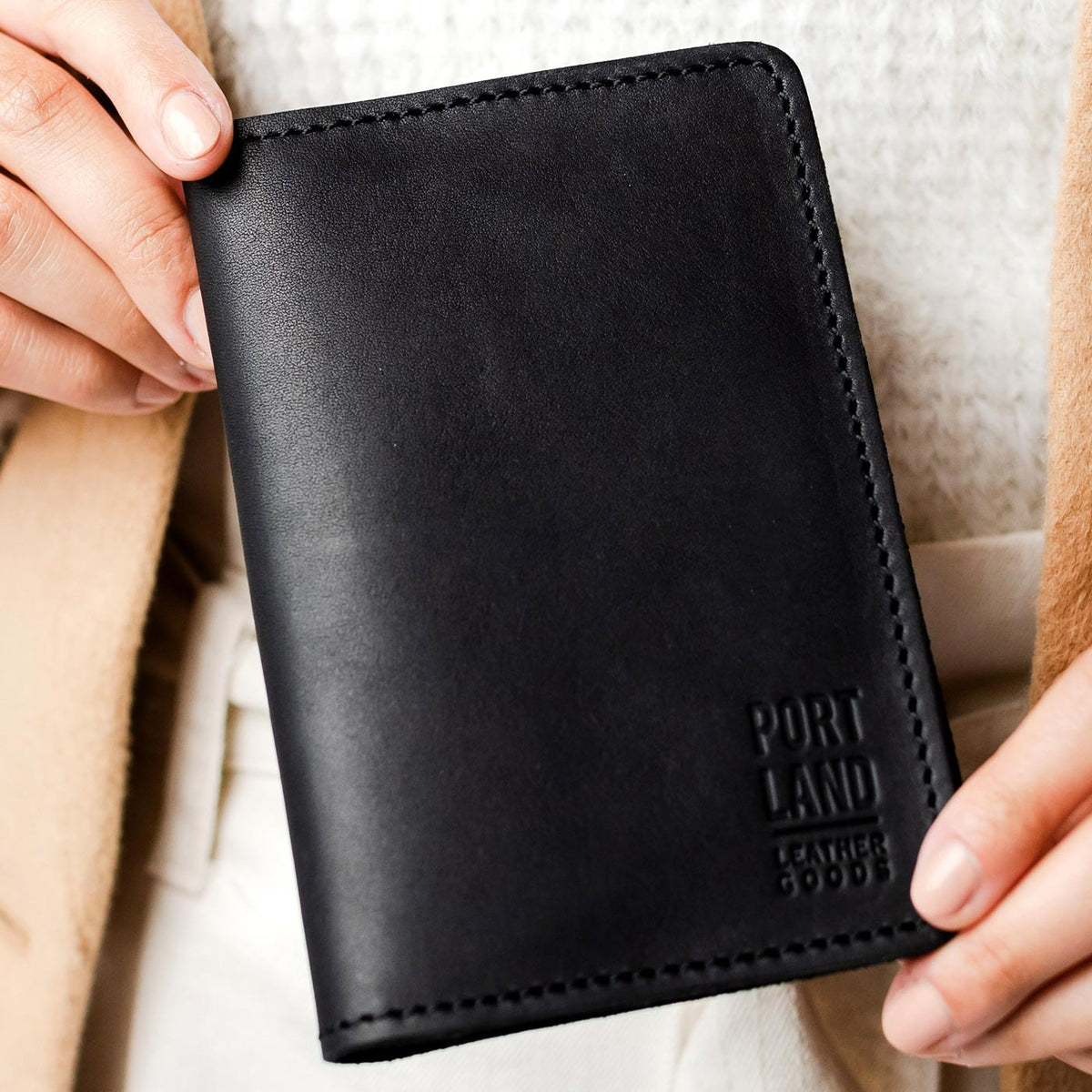 'Almost Perfect' Leather Modern Passport Holder - Famous | Online Store