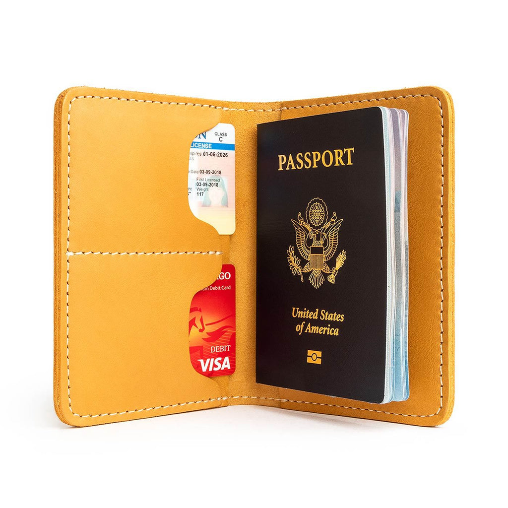 'Almost Perfect' Leather Modern Passport Holder - Famous | Online Store