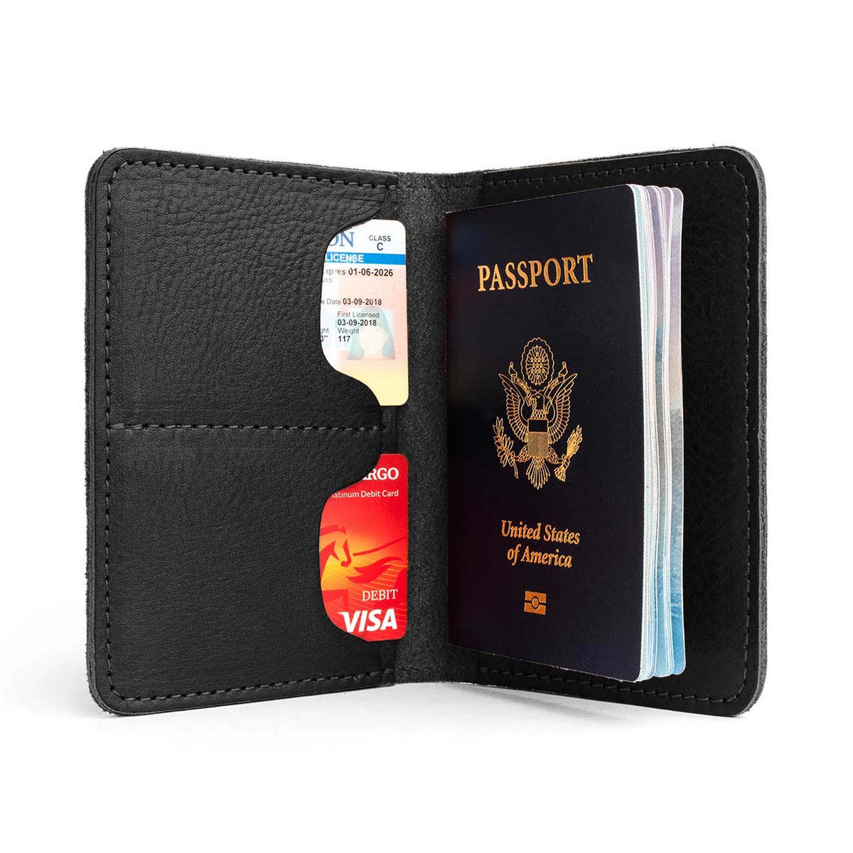 Portapasaportes moderno de piel
