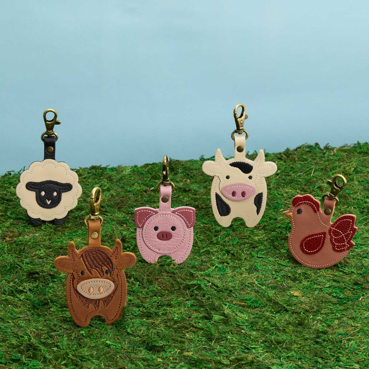 Porte-clés animal de la ferme