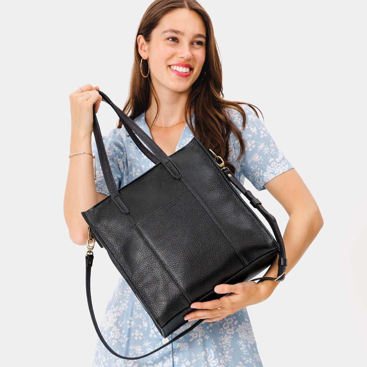 Grand sac fourre-tout à bandoulière Lola avec fermeture éclair
