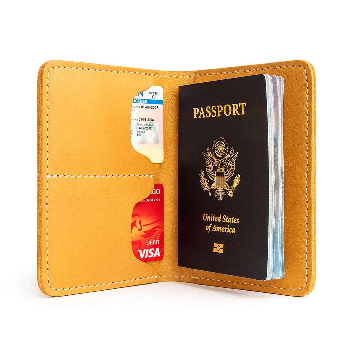 Portapasaportes moderno de piel
