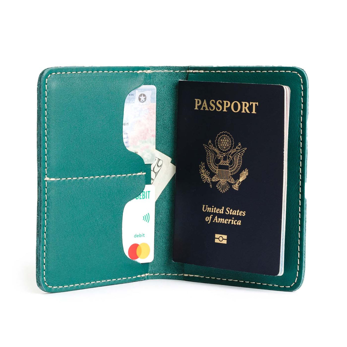 Portapasaportes moderno de piel