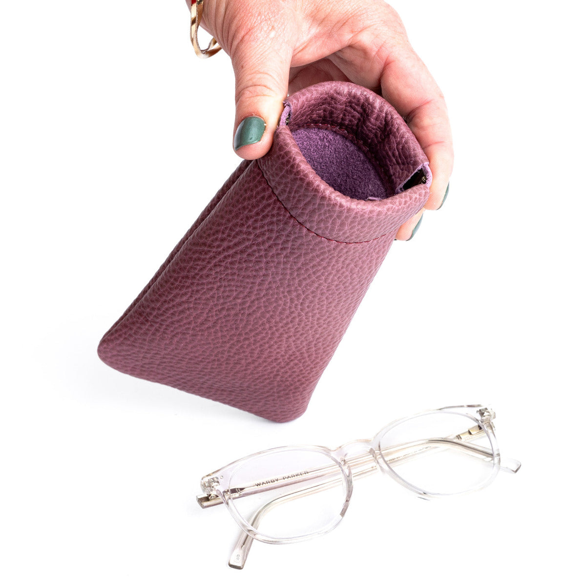 Étui à lunettes à pression