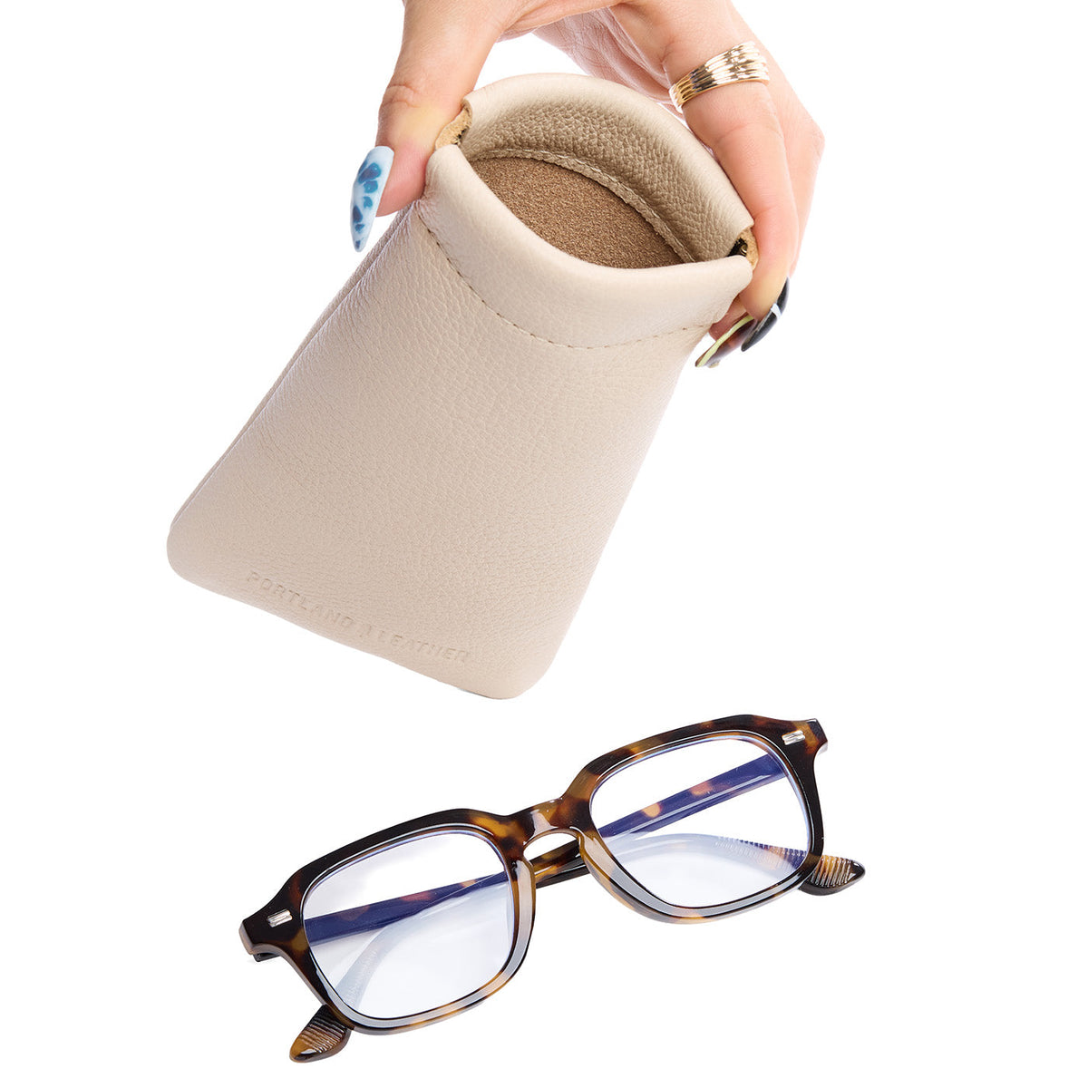 Étui à lunettes à pression