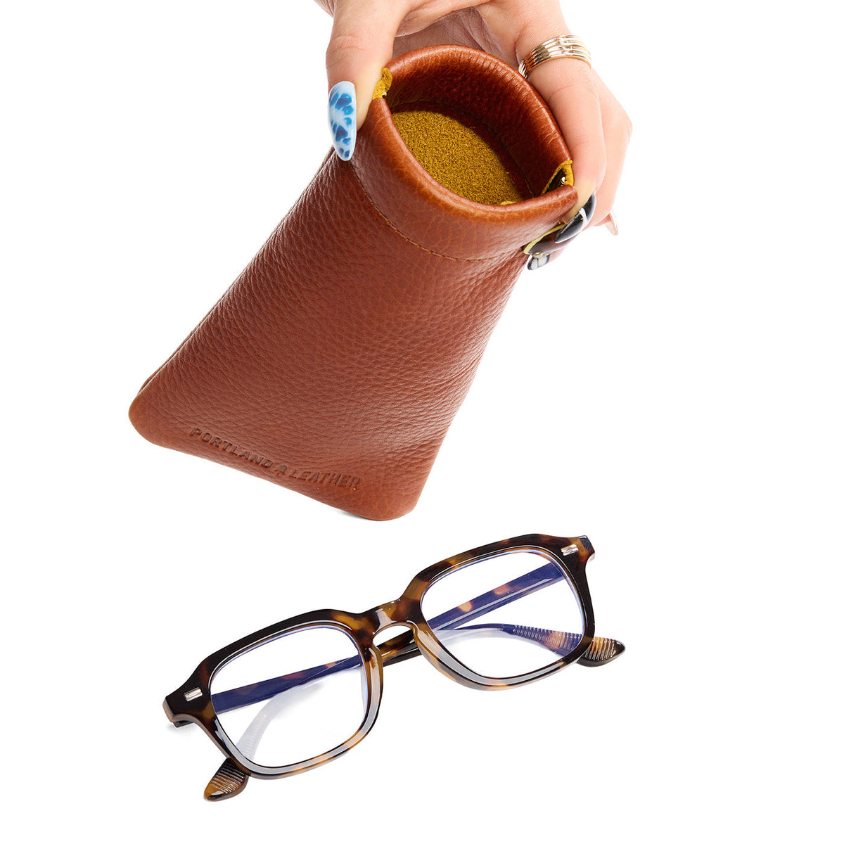 Étui à lunettes à pression