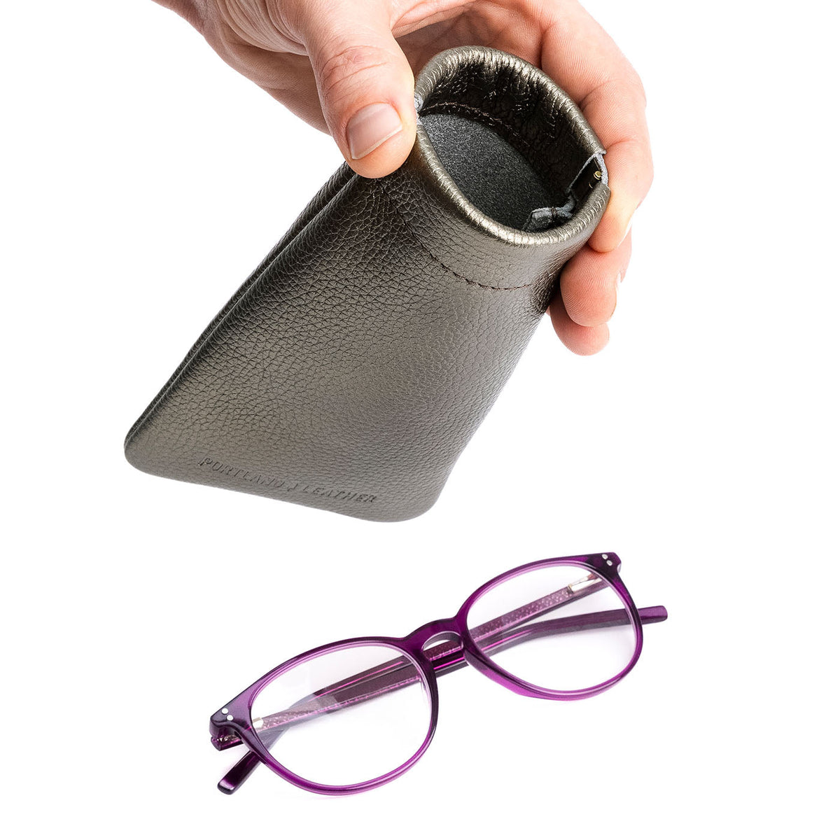 Étui à lunettes à pression
