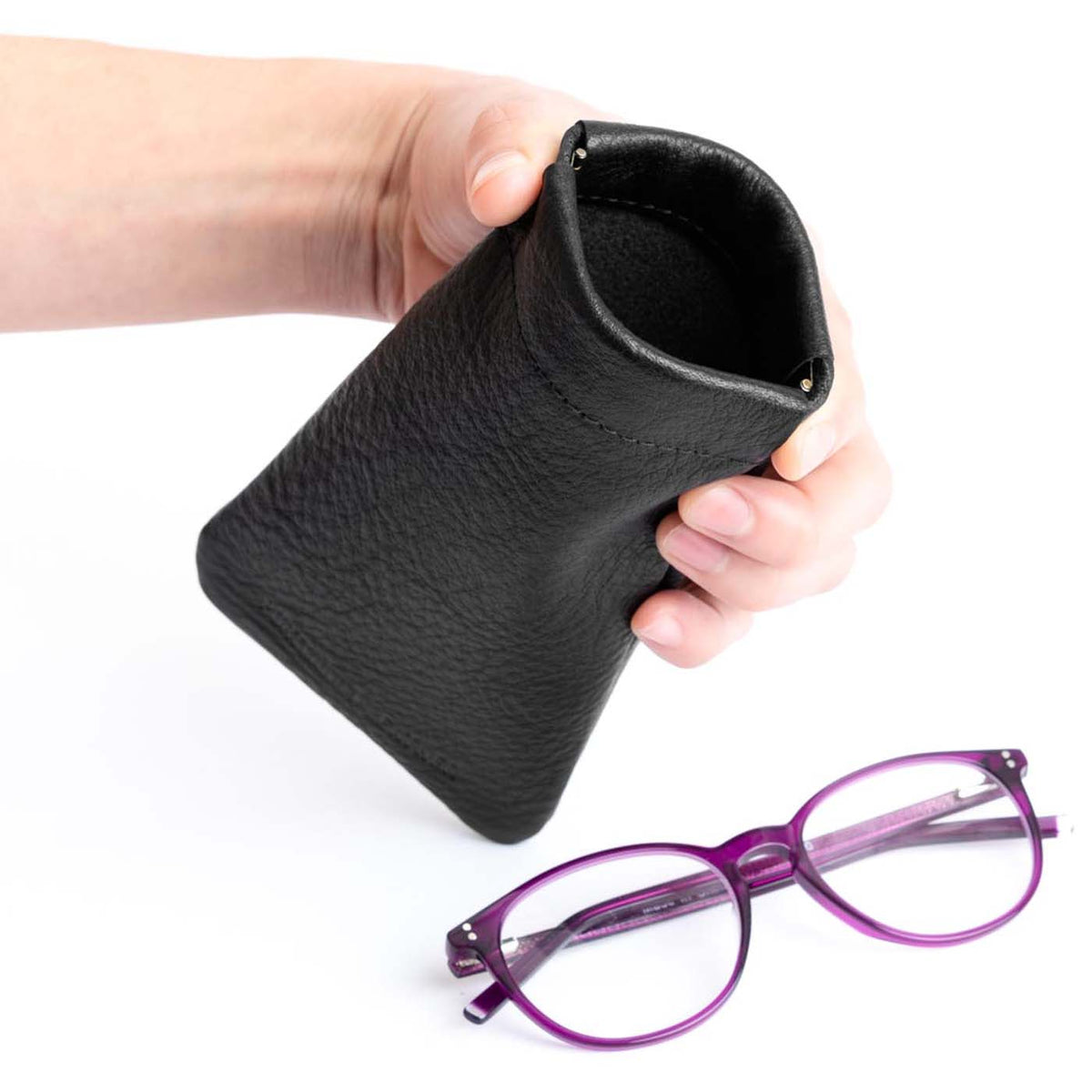 Étui à lunettes à pression