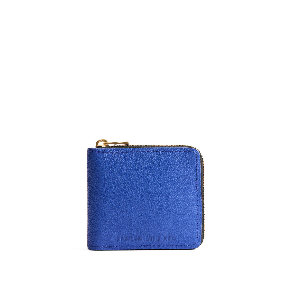 Billetera plegable con cremallera pequeña