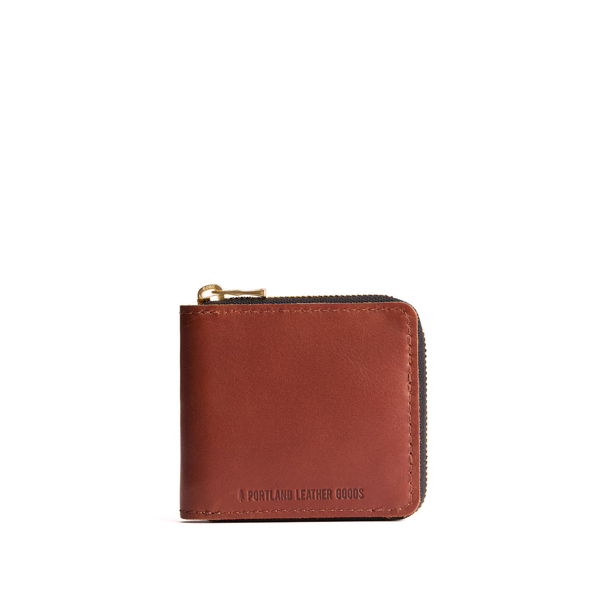 Billetera plegable con cremallera pequeña