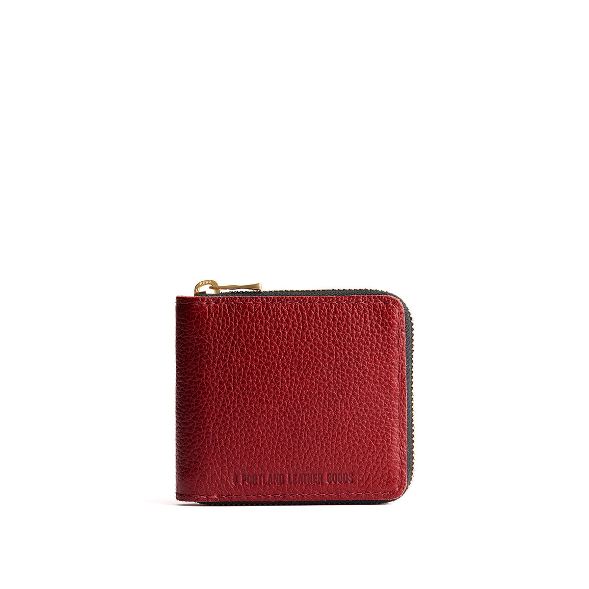 Billetera plegable con cremallera pequeña