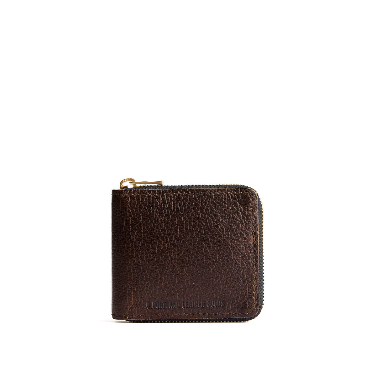 Billetera plegable con cremallera pequeña