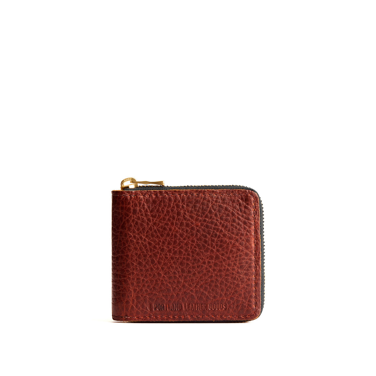 Billetera plegable con cremallera pequeña