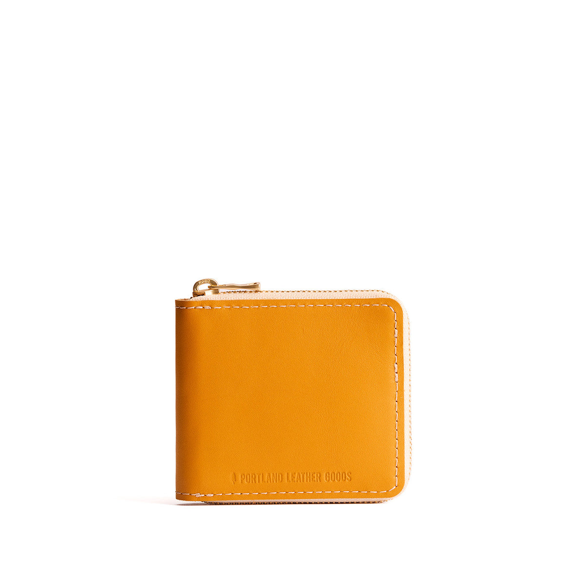 Billetera plegable con cremallera pequeña